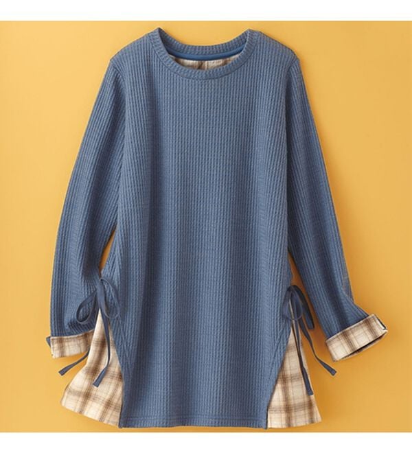 BELLUNA（ベルーナ）の「異素材重ね着風チュニック（チュニック）」｜詳細画像