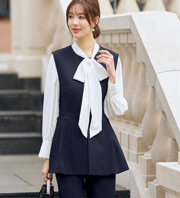 GeeRA（ジーラ）の「【入卒式/セレモニー】ペプラムベストセットアップスーツ（パンツスーツ）」｜詳細画像