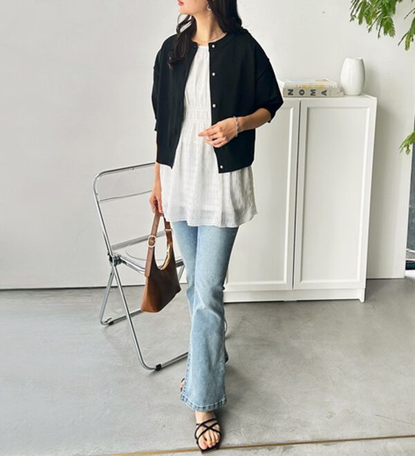 GeeRA（ジーラ）の「メタルボタンスポンディッシュカーディガン（ニットカーディガン）」｜詳細画像