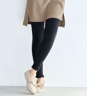 BELLUNA（ベルーナ）の「《ＨｕｇＲｅａｍコットン》リブレギンス（スパッツ・レギンス）」｜ブラック