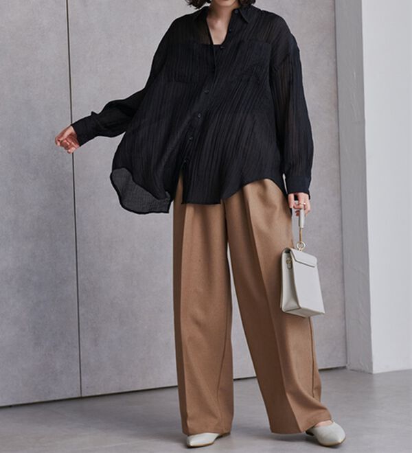 RANAN（ラナン）の「バックスリットシアーシャツ（シャツ）」｜詳細画像