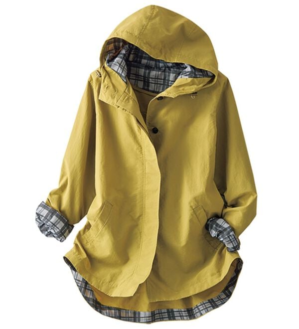 BELLUNA（ベルーナ）の「裏チェックプリントマウンテンパーカー（ハーフコート）」｜詳細画像