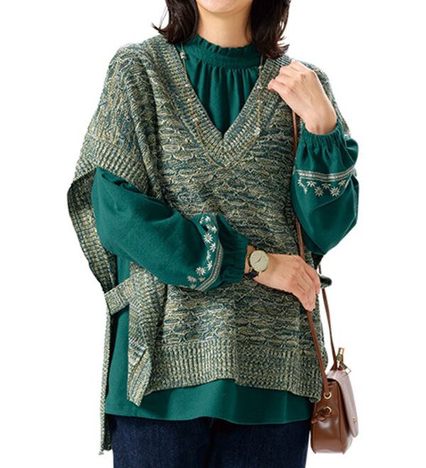 ルフラン（ルフラン）の「【2色組】花束みたいな刺しゅうブラウス（ブラウス）」｜詳細画像