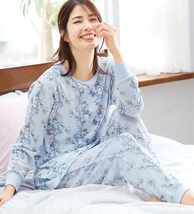 LAVIENNE（ラヴィエンヌ）の「肌にやさしい綿混のワッフルパジャマ（パジャマ・ルームウェア）」