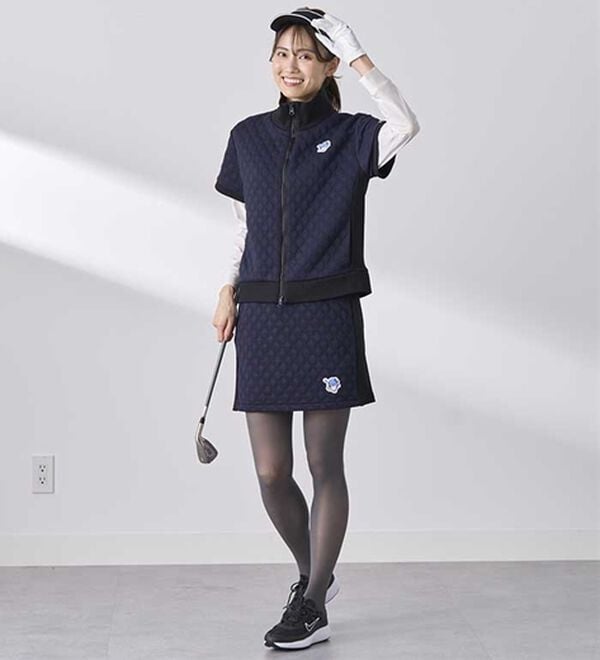 BELLUNA（ベルーナ）の「【タキシードサム】リブ切替キルト風スカート（ミニスカート）」｜詳細画像