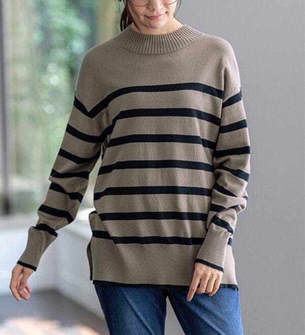 BELLUNA（ベルーナ）の「【新色追加】もちもち素材ハイネックニットプルオーバー（ニット・セーター）」｜詳細画像