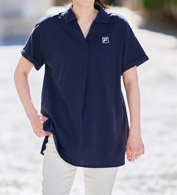 RANAN（ラナン）の「＜ＦＩＬＡ＞吸汗速乾・ＵＶ対策　鹿の子チュニックポロシャツ（チュニック）」｜詳細画像