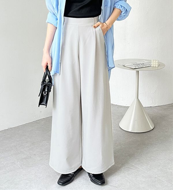 GeeRA（ジーラ）の「美脚ストレッチワイドパンツ（ワイドパンツ・ガウチョ）」｜詳細画像