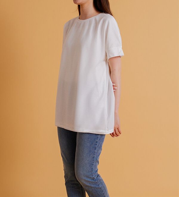 BELLUNA（ベルーナ）の「ボーダーチュール重ねチュニック（チュニック）」｜詳細画像