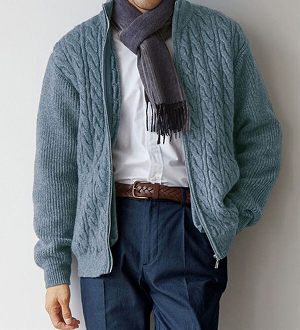 メランジケーブルニットブルゾン - ベルーナ【公式】