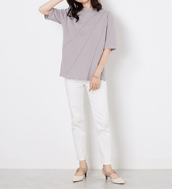 BELLUNA（ベルーナ）の「細ボーダータックデザインチュニック（チュニック）」｜詳細画像