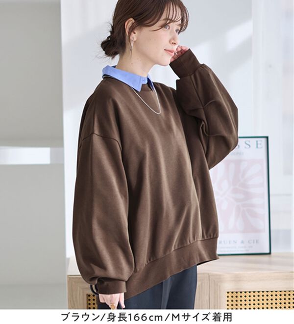 Viola e Viola（ヴィオラ エ ヴィオラ）の「袖ボリューム裏毛スウェットトップス（カットソー）」｜詳細画像