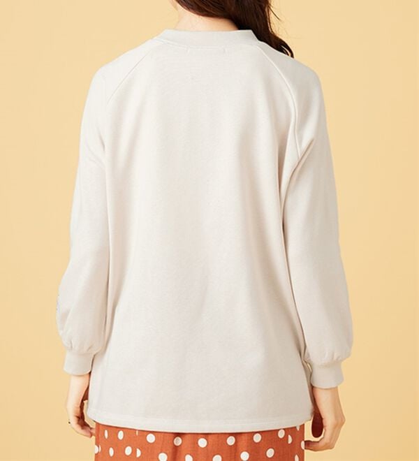 BELLUNA（ベルーナ）の「華奢見せ！しっかり綿混裏毛素材トレーナー（トレーナー・スウェット）」｜詳細画像