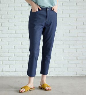 BELLUNA（ベルーナ）の「 【接触冷感】【選べる2丈】サラリ裏メッシュ美脚アンクルパンツ（フルレングスパンツ）」｜詳細画像