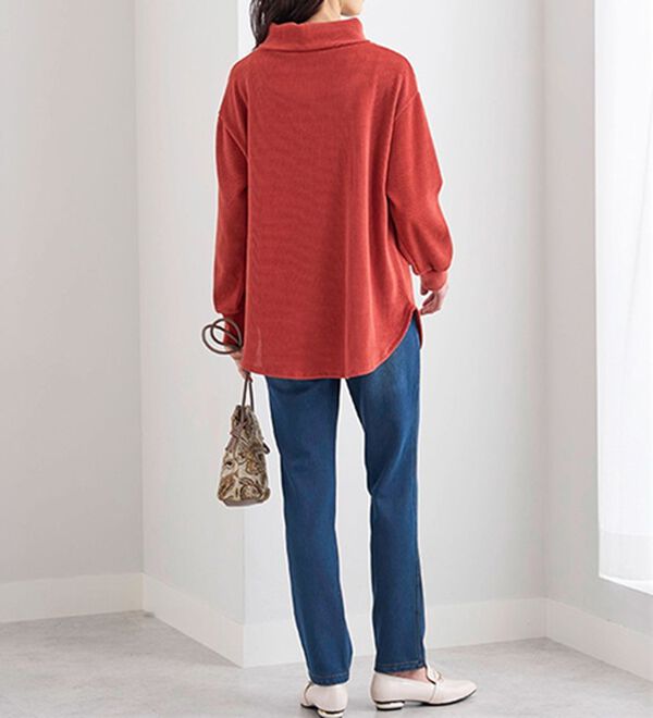 BELLUNA（ベルーナ）の「裏ベロアストレッチ素材レギンスパンツ（フルレングスパンツ）」｜詳細画像