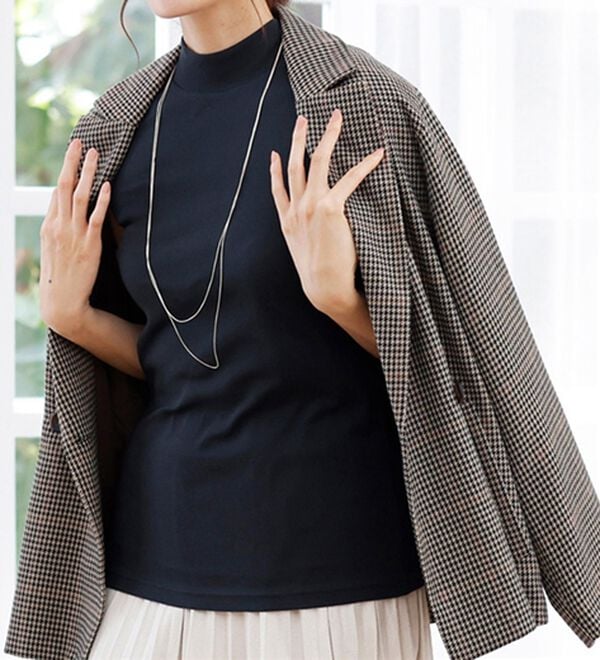 LAVIENNE（ラヴィエンヌ）の「【医師オススメ】ＵＶカット綿１００％スリーブレスハイネックプルオーバー＜カラフルコットン＞（肌着・インナーウェア）」｜詳細画像