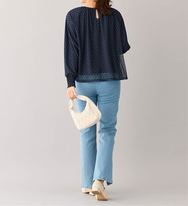 alotta（アロッタ）の「ハート柄フロッキーチュールブラウス（ブラウス）」｜詳細画像