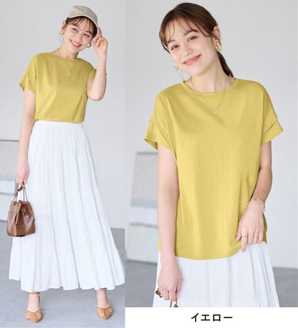 Viola e Viola（ヴィオラ エ ヴィオラ）の「脱普通！すっきり見え大人の上品Ｔシャツ（Tシャツ）」｜詳細画像