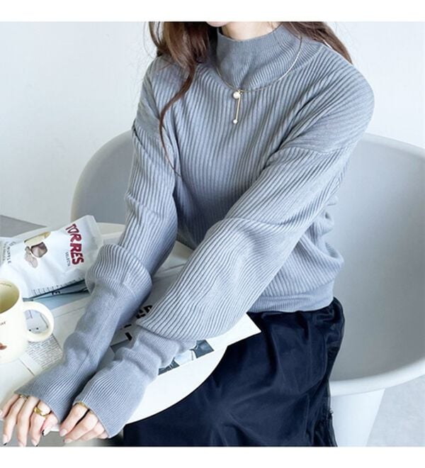 GeeRA（ジーラ）の「ボリュームスリーブハイネックニット（ニット・セーター）」｜詳細画像