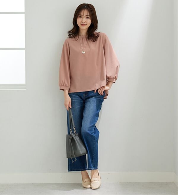 BELLUNA（ベルーナ）の「【再入荷】ボリューム袖美人顔バックフレアーＴブラウス（ブラウス）」｜詳細画像