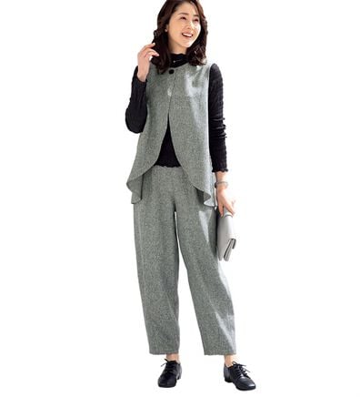 ルフラン（ルフラン）の「洗える！お出かけツイード風スーツ（セットアップ）」