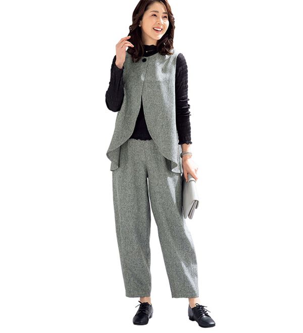 ルフラン（ルフラン）の「洗える！お出かけツイード風スーツ（セットアップ）」｜詳細画像