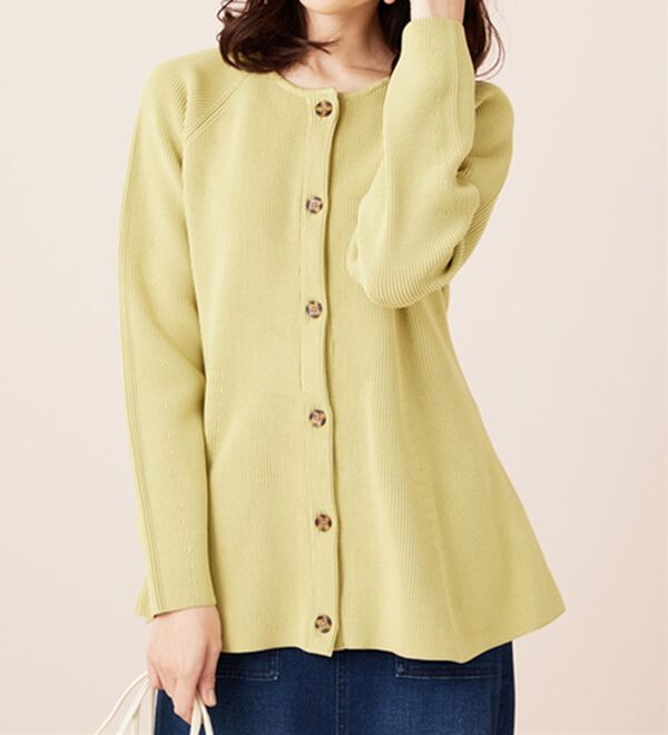 BELLUNA（ベルーナ）の「上品スポンディッシュニットペプラムカーディガン（ニットカーディガン）」｜詳細画像