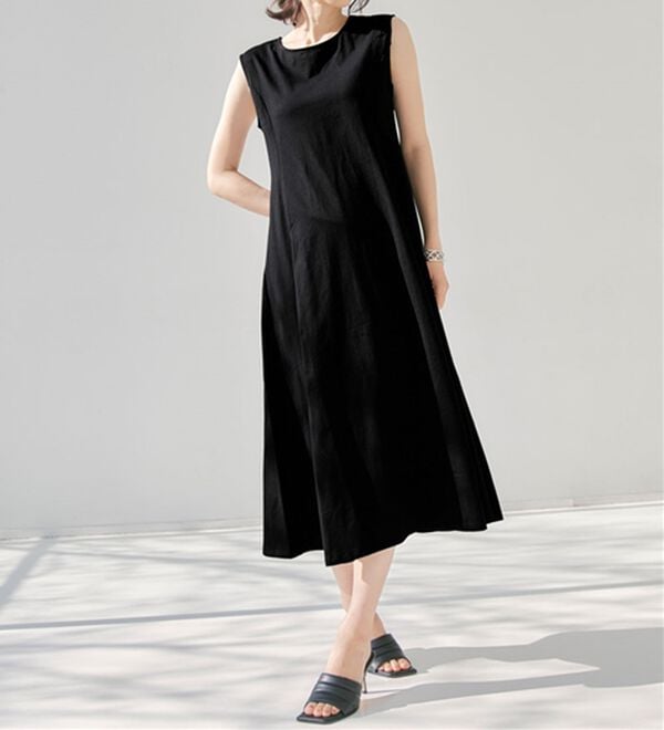 RANAN（ラナン）の「綿１００％フレアーロングワンピース（ロングワンピース）」｜詳細画像