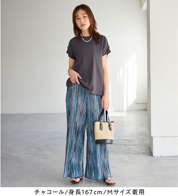 Viola e Viola（ヴィオラ エ ヴィオラ）の「脱普通！すっきり見え大人の上品Ｔシャツ（Tシャツ）」｜詳細画像