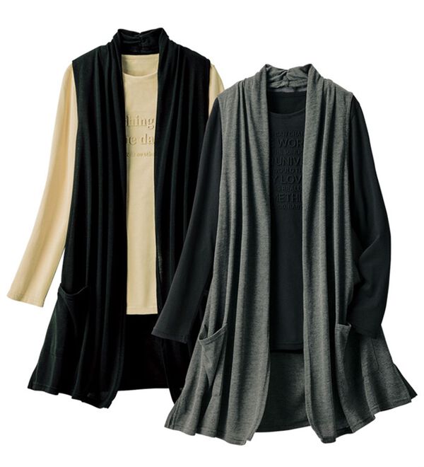 ルフラン（ルフラン）の「【２着組】ロゴＴシャツ＆ベスト＜ティアーズ＞（アンサンブル）」｜詳細画像