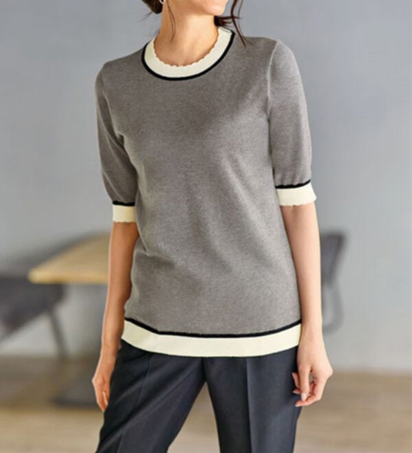 BELLUNA（ベルーナ）の「お出かけ用きれいめコーデ配色アンサンブル（アンサンブル）」｜詳細画像