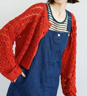 GeeRA（ジーラ）の「２ＷＡＹクロシェニットカーディガン（ニットカーディガン）」｜詳細画像