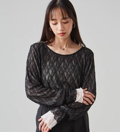 RANAN（ラナン）の「リバーシブルシアーレースＴ（カットソー）」