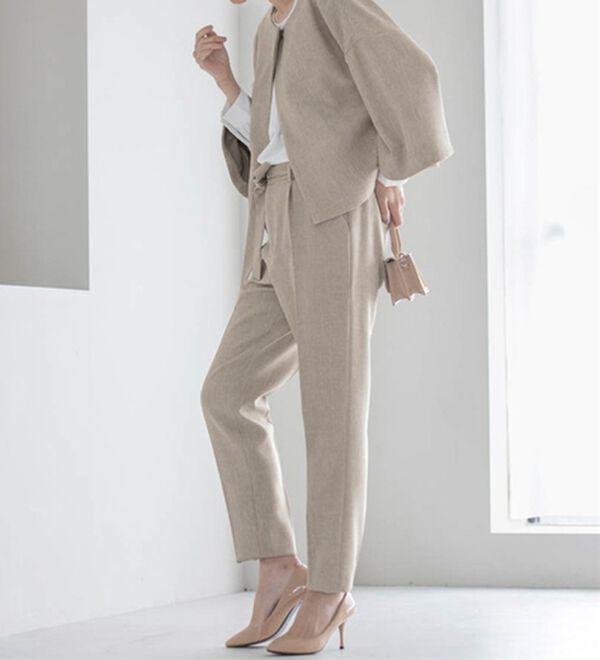 RANAN（ラナン）の「洗える！カセットスーツ　シリーズ（テーパードパンツ）」｜詳細画像