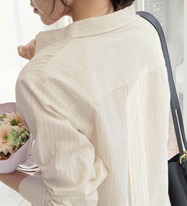 CHAN ME（チャンミ）の「ドビーストライプシャツ（シャツ）」｜詳細画像