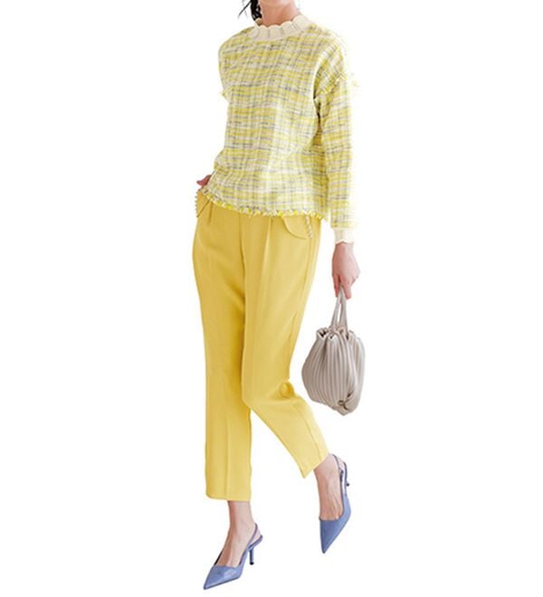 RANAN（ラナン）の「パール使いタックパンツ（フルレングスパンツ）」｜詳細画像