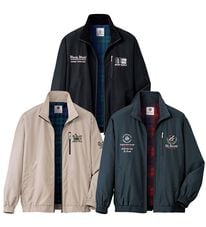 「【３枚組】ブランドデザイン裏フリースブルゾン（メンズブルゾン）」