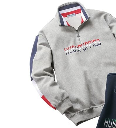 「＜ハッシュパピー・ゴルフ＞ライン使いジップトレーナー（メンズトレーナー）」