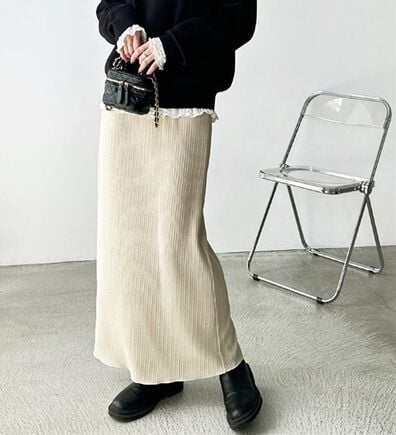 GeeRA（ジーラ）の「セルフカット美脚魅せタイトスカート（ロングスカート）」