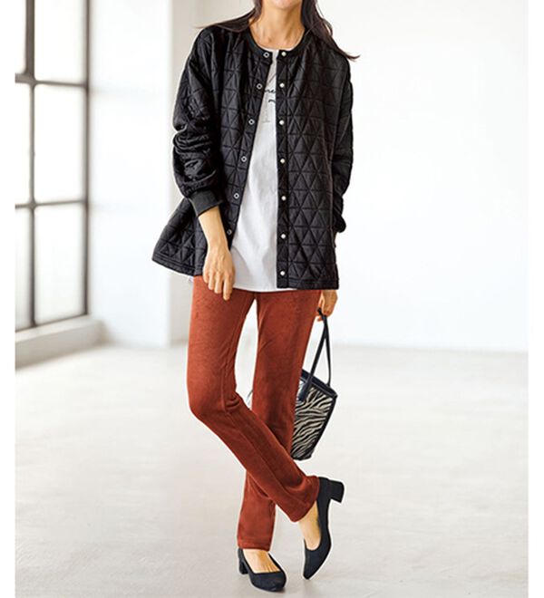 BELLUNA（ベルーナ）の「＜着るホカロン＞三角キルトスナップボタンカーディガン（その他カーディガン）」｜詳細画像