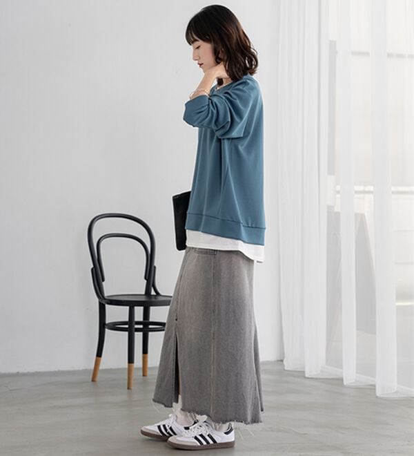 BELLUNA（ベルーナ）の「重ね着風とろみ素材プルオーバー（カットソー）」｜詳細画像