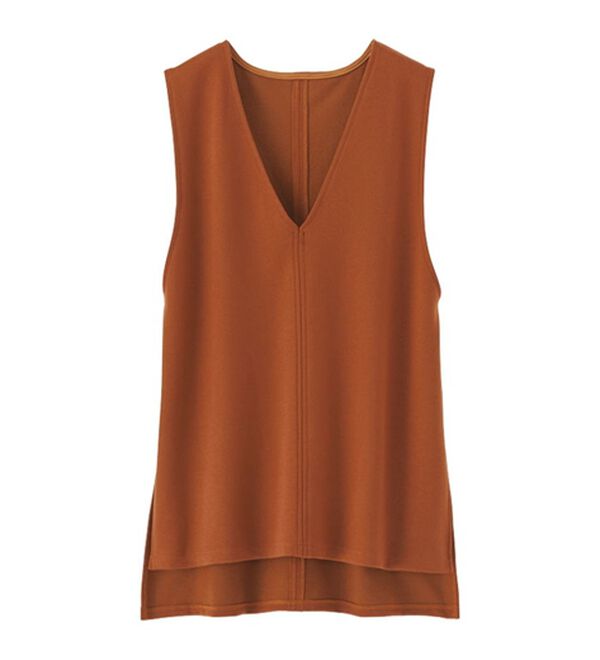 BELLUNA（ベルーナ）の「日本製ウール入りポンチＶネックベスト（ベスト）」｜詳細画像