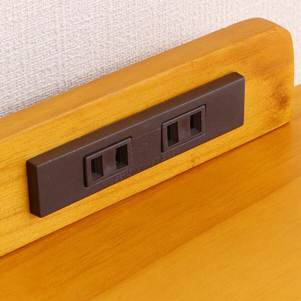 「２口コンセント付　天然木桐製ひきだしいっぱいキャビネット　桐製マルチラック（ラック・棚・本棚）」｜詳細画像