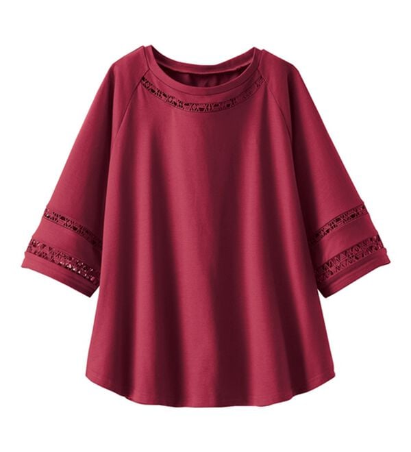 BELLUNA（ベルーナ）の「衿＆袖ハシゴレース使いプルオーバー（カットソー）」｜詳細画像