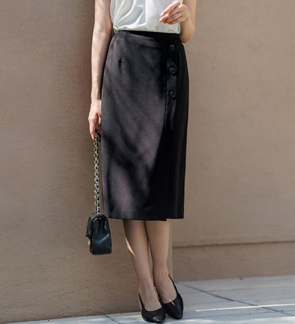 GeeRA（ジーラ）の「【２点】単品使いもできる！ベーシックブラウス＆スカートセットアップ（スカートスーツ）」｜詳細画像