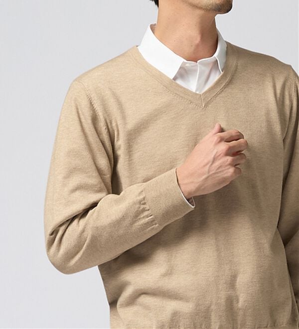 REMEN'S（リメンズ）の「【洗える】やわらかタッチＶネックセーター（メンズニット・セーター）」｜詳細画像