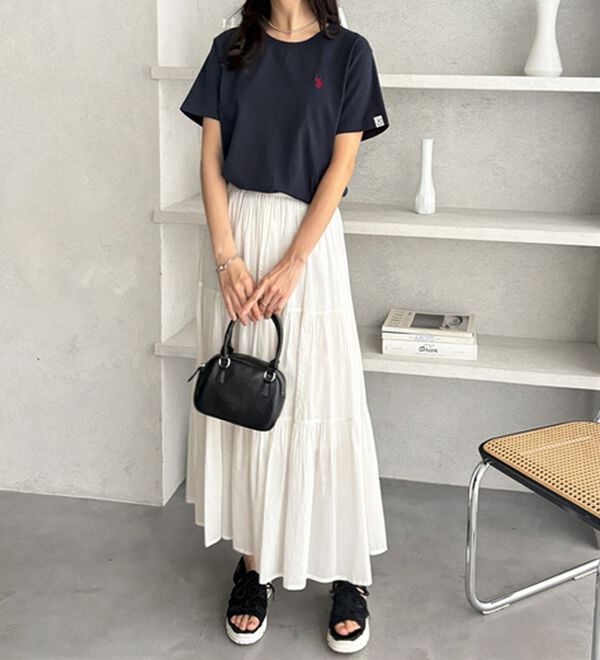 GeeRA（ジーラ）の「【ＵＳ．ＰＯＬＯ．ＡＳＳＮ】接触冷感ワンポイント刺繍Ｔシャツ（Tシャツ）」｜詳細画像