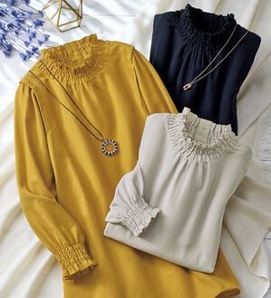 ルフラン（ルフラン）の「【３色組】重ね着風お洒落見えブラウス（ブラウス）」｜詳細画像