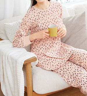 LAVIENNE（ラヴィエンヌ）の「肌にやさしい綿混のワッフルパジャマ（パジャマ・ルームウェア）」｜詳細画像