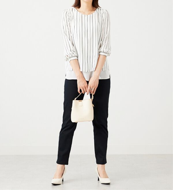 BELLUNA（ベルーナ）の「ジョーゼット素材裾ティアードブラウス（ブラウス）」｜詳細画像